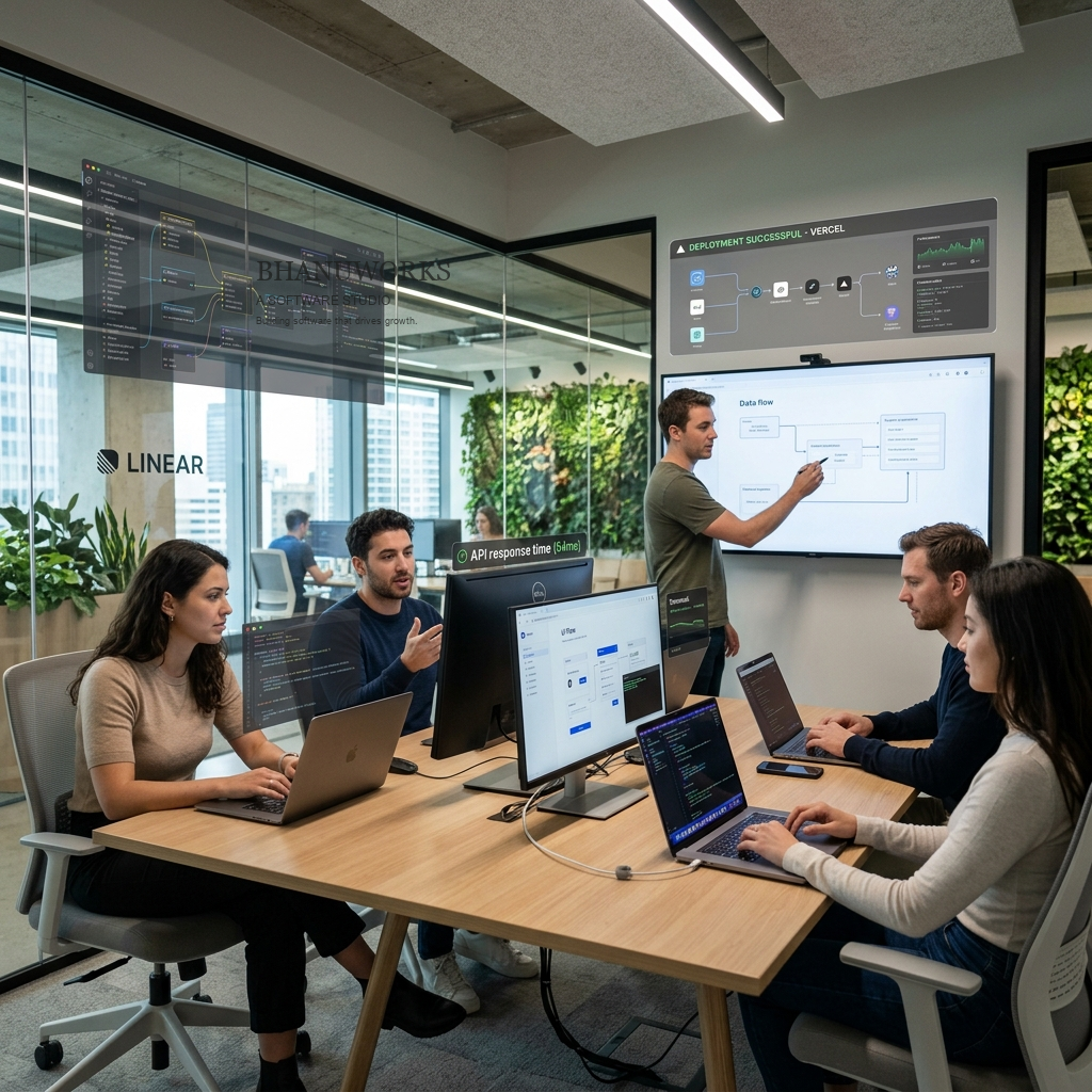 BhanuWorks engineering team collaborating